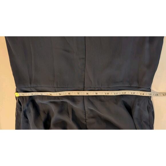 Dessy Group Thread Off The Shoulder Draped Neckline Maxi Dress Navy Size 10 - Picture 7 of 11